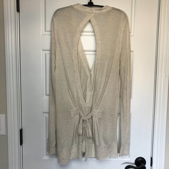 Pilcro and The Letterpress Rayon, Linen Open Back Button Front‎ Cardigan Small - Picture 3 of 11